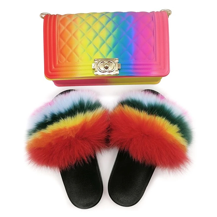Girls Sand Ladies Slippers Fur Purse with Handbag Fox Slide Real Slides Shoulder Bag Women, Customized color
Girls Sand Ladies Slippers Fur Purse with Handbag Fox Slide Real Slides Shoulder Bag Women, Customized color