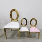 Chairs Party Stackable Leather Pink Stainless Steel Gold Kids Chairs Wedding Chairs For Party Children Used