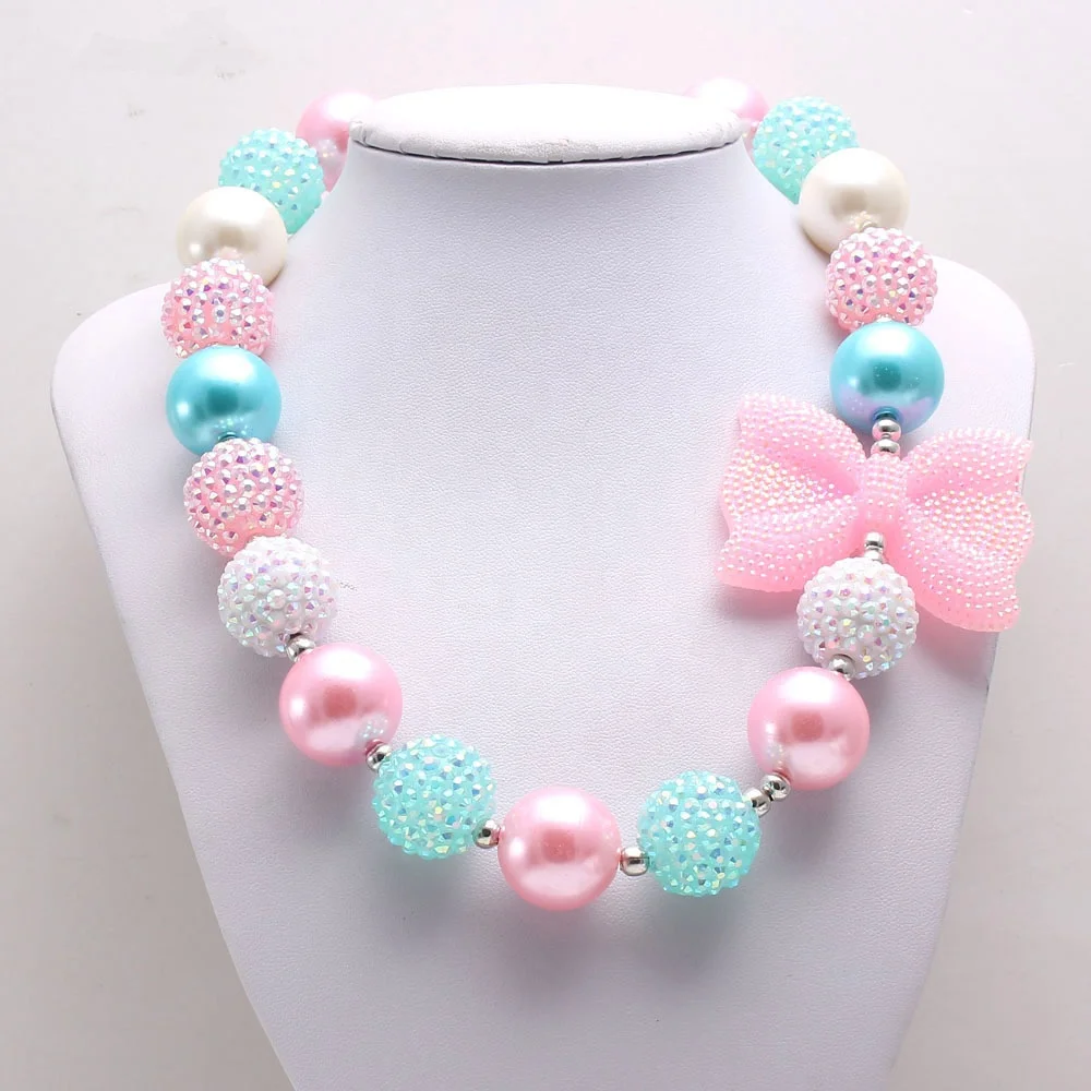 New style Full Diamond Resin Bowknot Children Beaded Necklace Kid Colorful Necklace For Party Gift, 1 colors
New style Full Diamond Resin Bowknot Children Beaded Necklace Kid Colorful Necklace For Party Gift, 1 colors