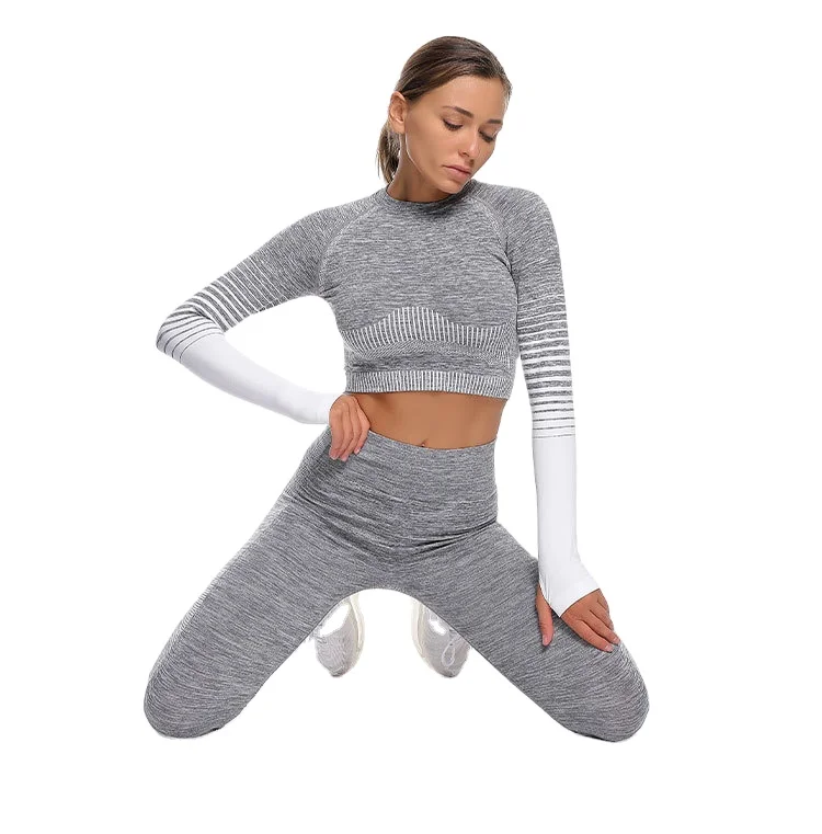 New Color Fashion two piece women clothing Sexy Yoga Sport Top Long Sleeve Gym Wear Women
New Color Fashion two piece women clothing Sexy Yoga Sport Top Long Sleeve Gym Wear Women