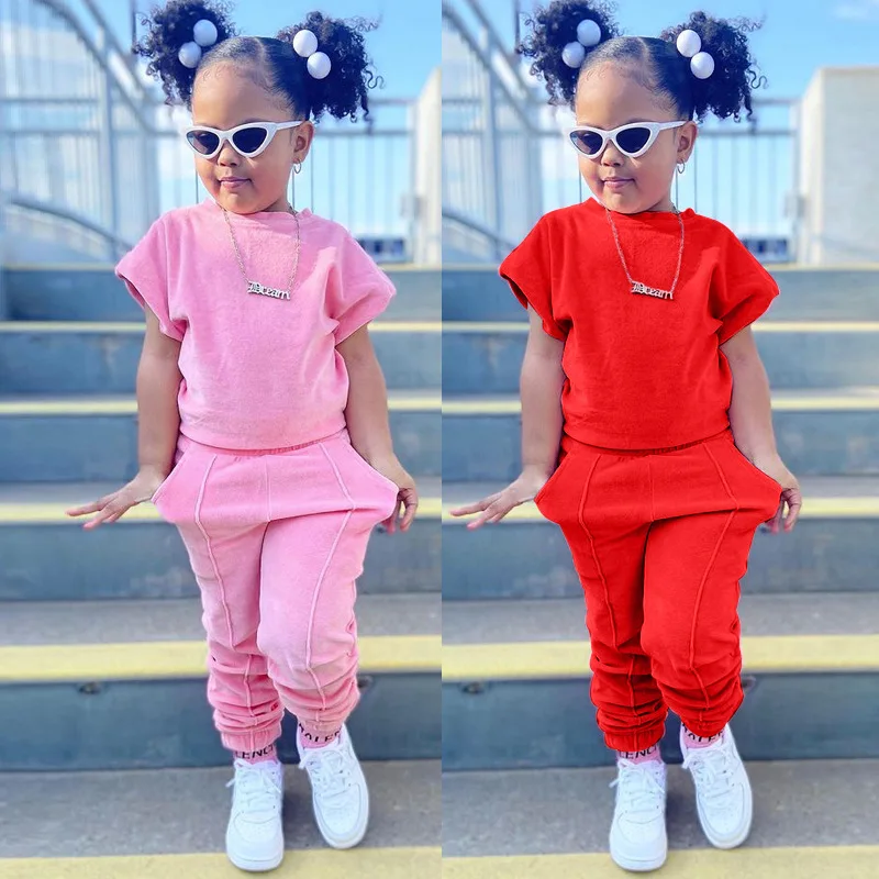 2022 New Fashion kid two piece cotton set 32 solid color sets short sleeve two-piece child's wear outfits kid boutique, Picture
2022 New Fashion kid two piece cotton set 32 solid color sets short sleeve two-piece child's wear outfits kid boutique, Picture
