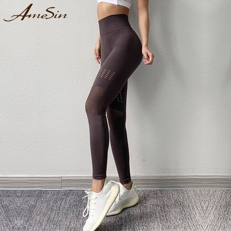 AMESIN Free Sample Fast Speed Sexy Hollow-out Seamless Yoga Leggings Super High Waist Sports Workout Leggings, Green, black, coffee
AMESIN Free Sample Fast Speed Sexy Hollow-out Seamless Yoga Leggings Super High Waist Sports Workout Leggings, Green, black, coffee