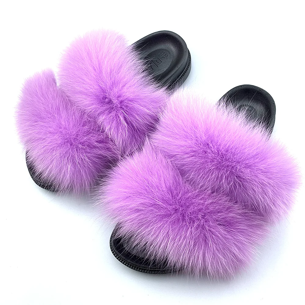 Women Real Fox Fur Slides Furry Raccoon Fur Sandals Ladies Two Strap Flip Flops Slippers
Women Real Fox Fur Slides Furry Raccoon Fur Sandals Ladies Two Strap Flip Flops Slippers