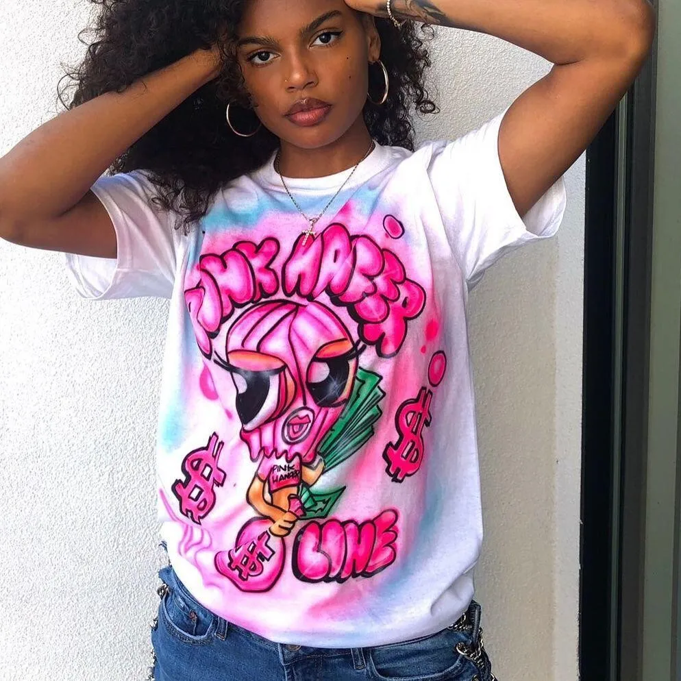 Fashionable Printed Oversized Casual Street Wear T Shirts Short Sleeve Tops t-Shirt Ladies Summer Clothing Top Tee For Women -ZL, Black
Fashionable Printed Oversized Casual Street Wear T Shirts Short Sleeve Tops t-Shirt Ladies Summer Clothing Top Tee For Women -ZL, Black