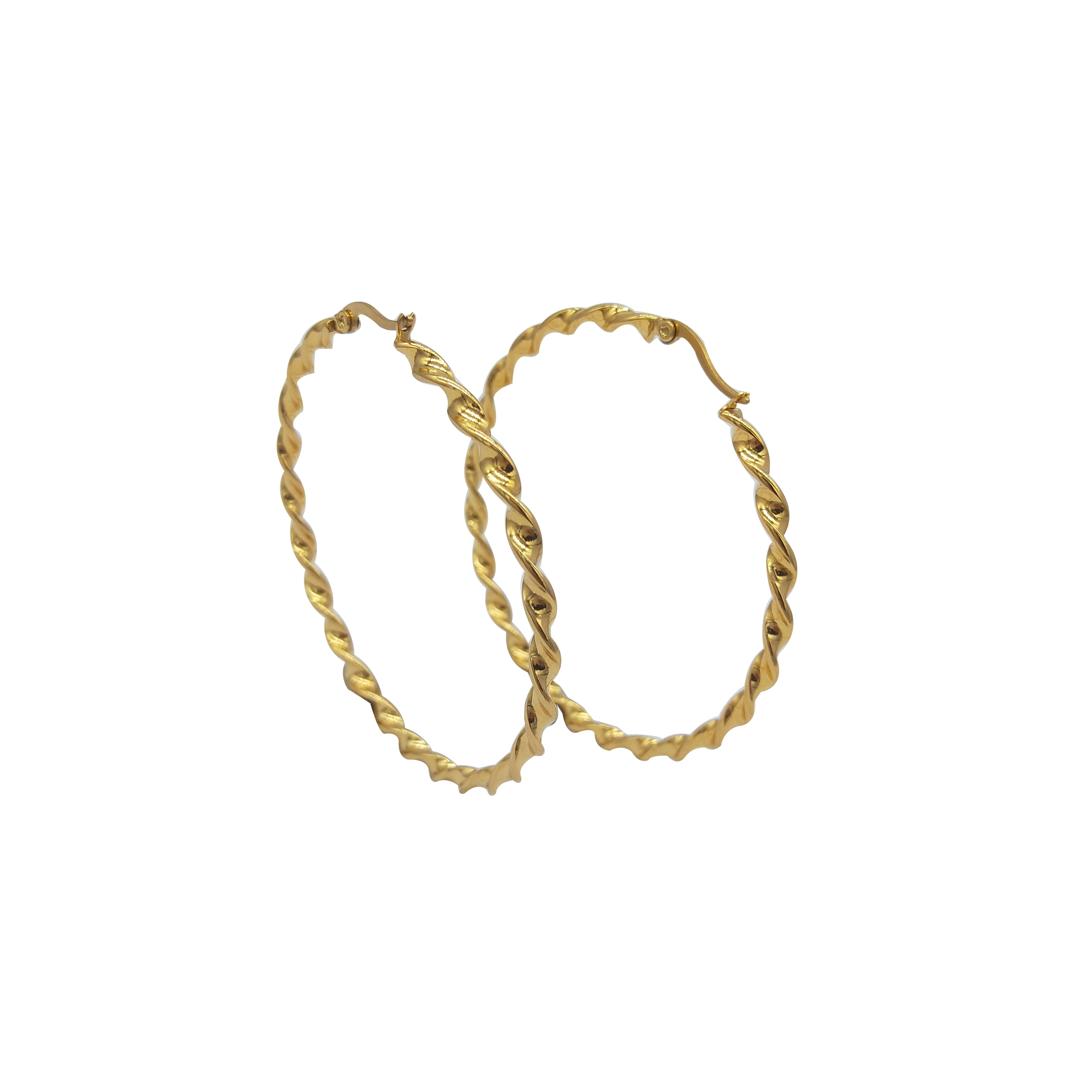 New Trendy Accessories Jewelry Womens Stainless Steel Gold Plated Large Hoop Earrings
New Trendy Accessories Jewelry Womens Stainless Steel Gold Plated Large Hoop Earrings