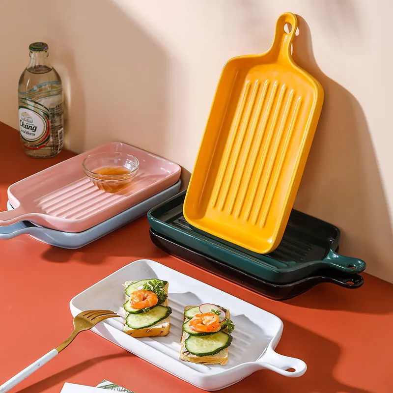 Nordic Rectangle Oven Cake Ceramic Baking Plate Pan Ceramic Baking Dish Tray Cookware Bakeware
Nordic Rectangle Oven Cake Ceramic Baking Plate Pan Ceramic Baking Dish Tray Cookware Bakeware