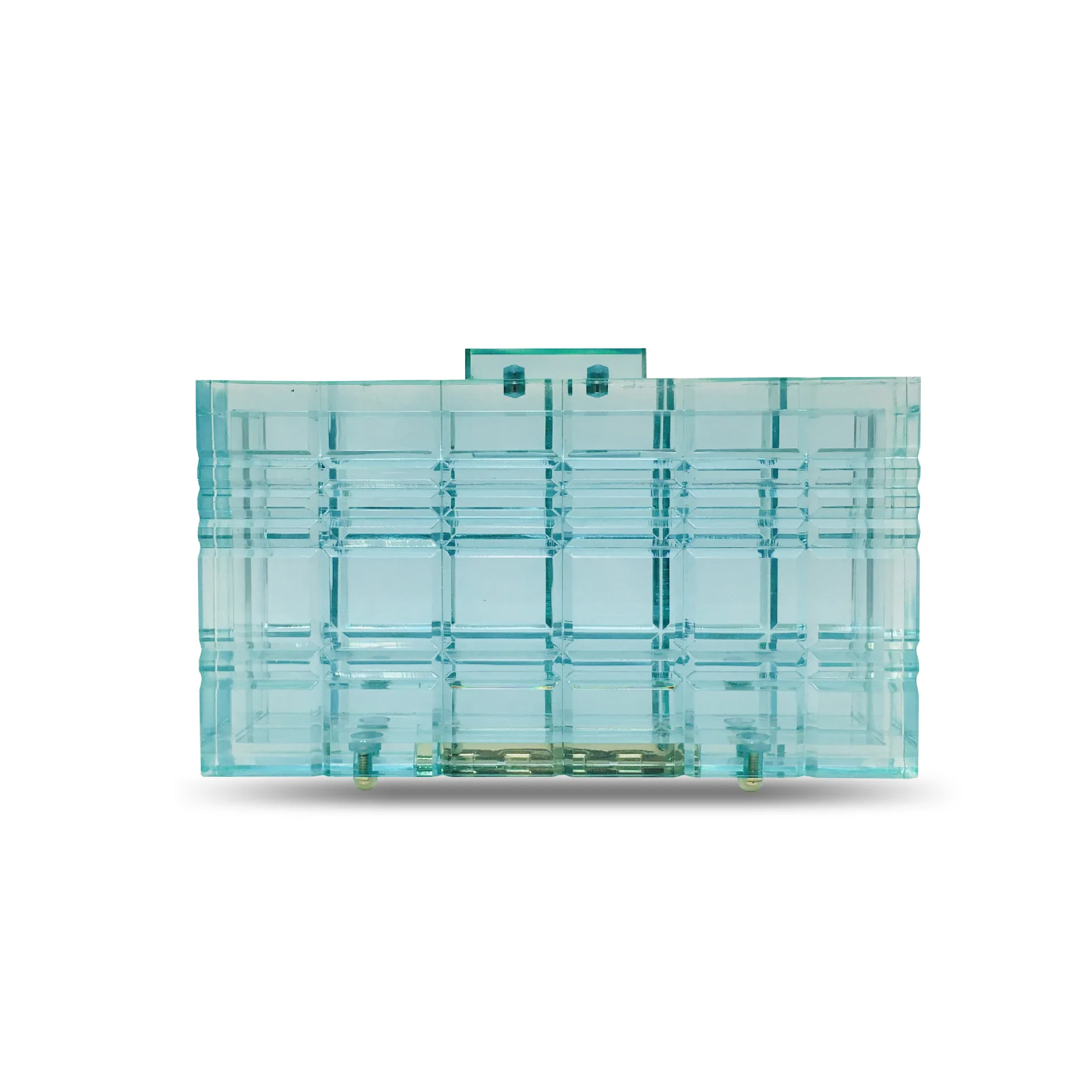 2020 New women's bag light luxury blue transparent acrylic geometric pattern clutch small square bag
2020 New women's bag light luxury blue transparent acrylic geometric pattern clutch small square bag