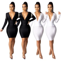 A91235 Wholesale 2019 fashion casual sexy dress long sleeve solid color dresses lady V neck autumn winter dress
A91235 Wholesale 2019 fashion casual sexy dress long sleeve solid color dresses lady V neck autumn winter dress