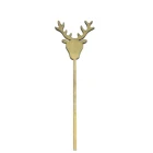 Unique Private Label Luxury Christmas Decorative Glass Bottle Elk Style Wooden Stick Plywood Reed Diffuser