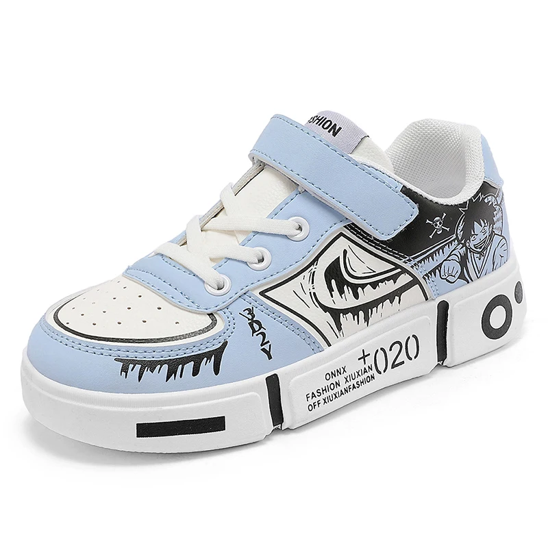 Anime Painting One Piece Teenager Sports Shoes Student Skateboard Sneakers For Boys, White blue
Anime Painting One Piece Teenager Sports Shoes Student Skateboard Sneakers For Boys, White blue