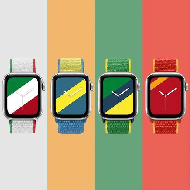New colors loop replacement watch band For iwatch series 7 6 5 4 SE 44mm 40mm 45mm flag nylon strap for apple smart watch band, 22 colors
New colors loop replacement watch band For iwatch series 7 6 5 4 SE 44mm 40mm 45mm flag nylon strap for apple smart watch band, 22 colors