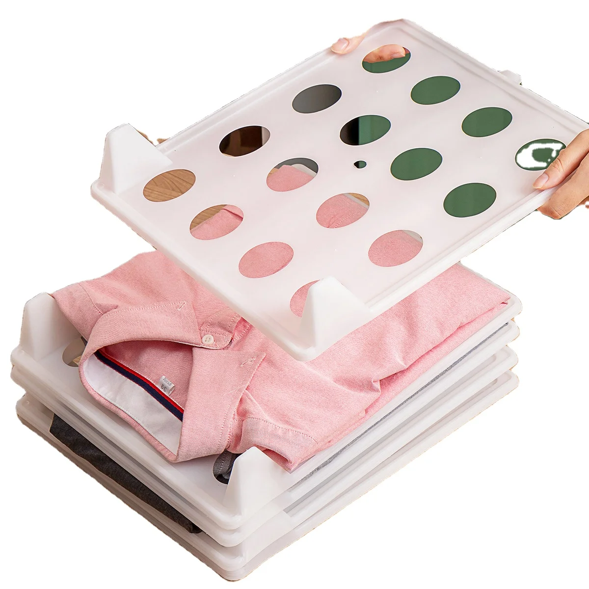 ORZ0269 Set of 5 T-Shirt Organizer Clothes Folding Trays Stackable Shirt Receipt Board Closet Organizer for Clothes Organization, White
ORZ0269 Set of 5 T-Shirt Organizer Clothes Folding Trays Stackable Shirt Receipt Board Closet Organizer for Clothes Organization, White