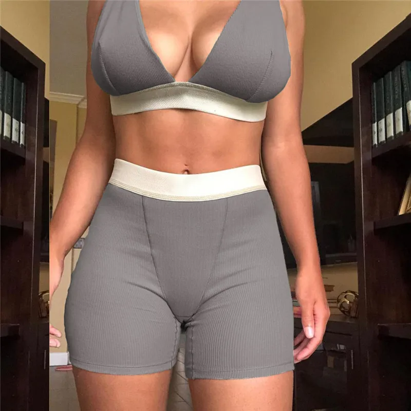 2021 Spring Summer Women Sleeveless Solid V Neck Backless Tank Top Sweat Shorts 2 Piece Matching Set, Customized color
2021 Spring Summer Women Sleeveless Solid V Neck Backless Tank Top Sweat Shorts 2 Piece Matching Set, Customized color
