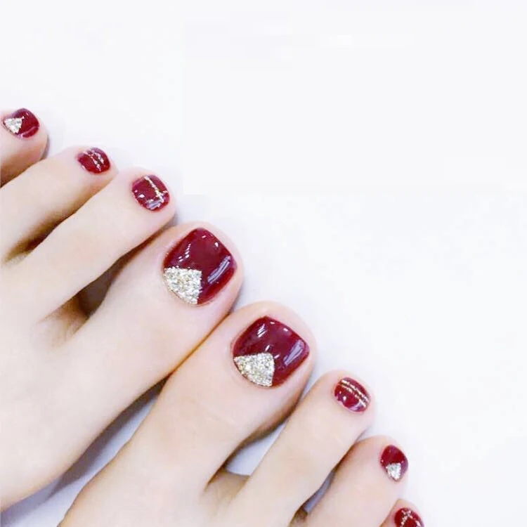 NAS004 Adhesive Toe Nail sticker Sticker Glitter Summer Style designer toe nails tips artificial decals strips
NAS004 Adhesive Toe Nail sticker Sticker Glitter Summer Style designer toe nails tips artificial decals strips