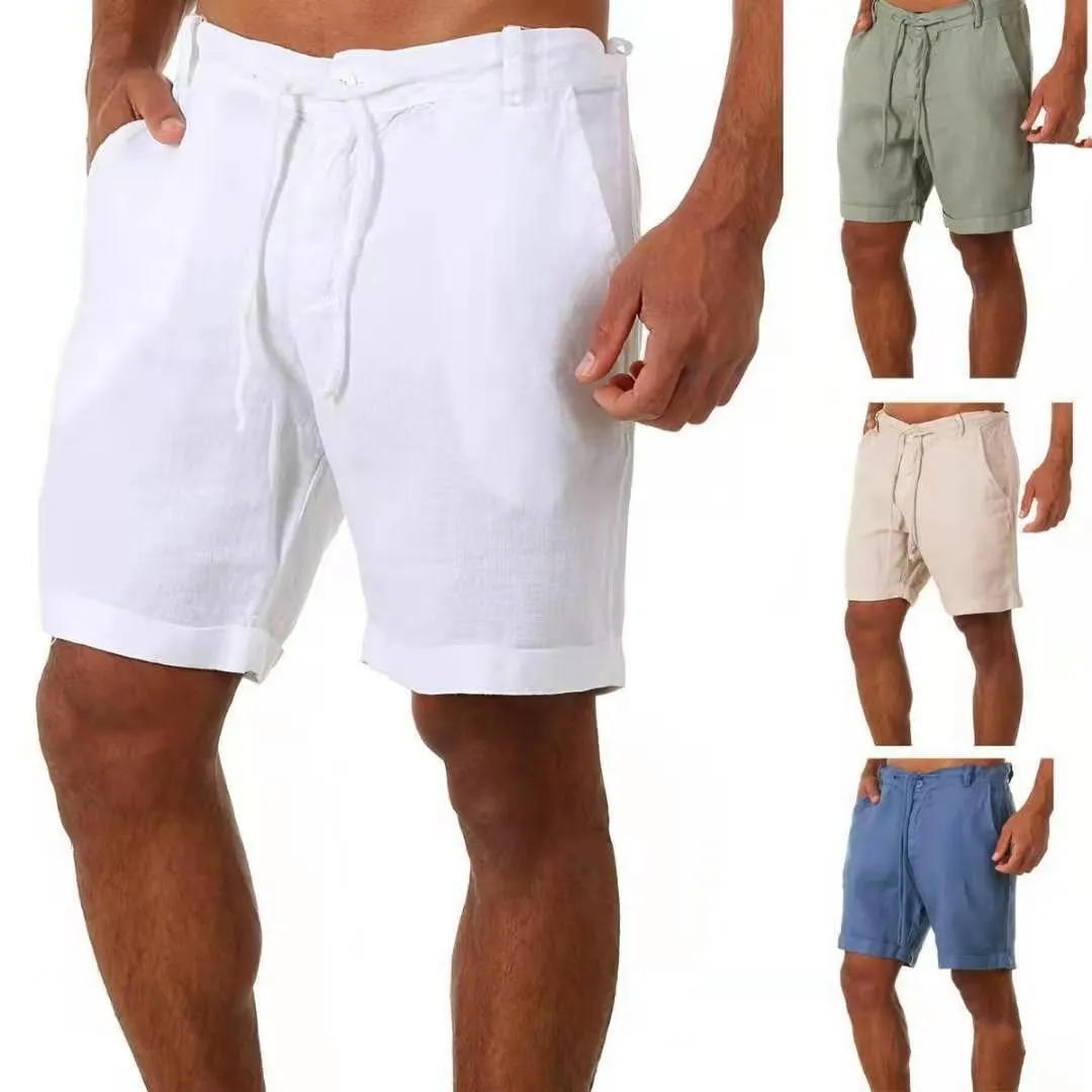 Men Summer Shorts Cotton Linen Beach Shorts Mens Fashion Breathable Thin Shorts Lightweight Drawstring Solid Short Pants
Men Summer Shorts Cotton Linen Beach Shorts Mens Fashion Breathable Thin Shorts Lightweight Drawstring Solid Short Pants