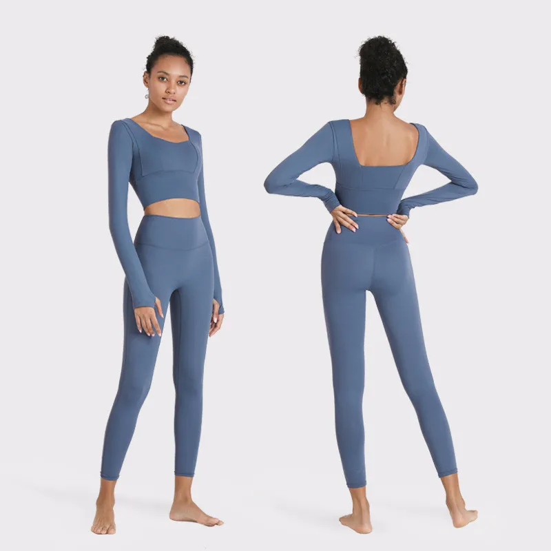 Fashion Women Gym Clothing Tracksuit Long Sleeve Tops Yoga Leggings Set Solid Colors Soft Long pants Yoga Suits, Customized colors
Fashion Women Gym Clothing Tracksuit Long Sleeve Tops Yoga Leggings Set Solid Colors Soft Long pants Yoga Suits, Customized colors