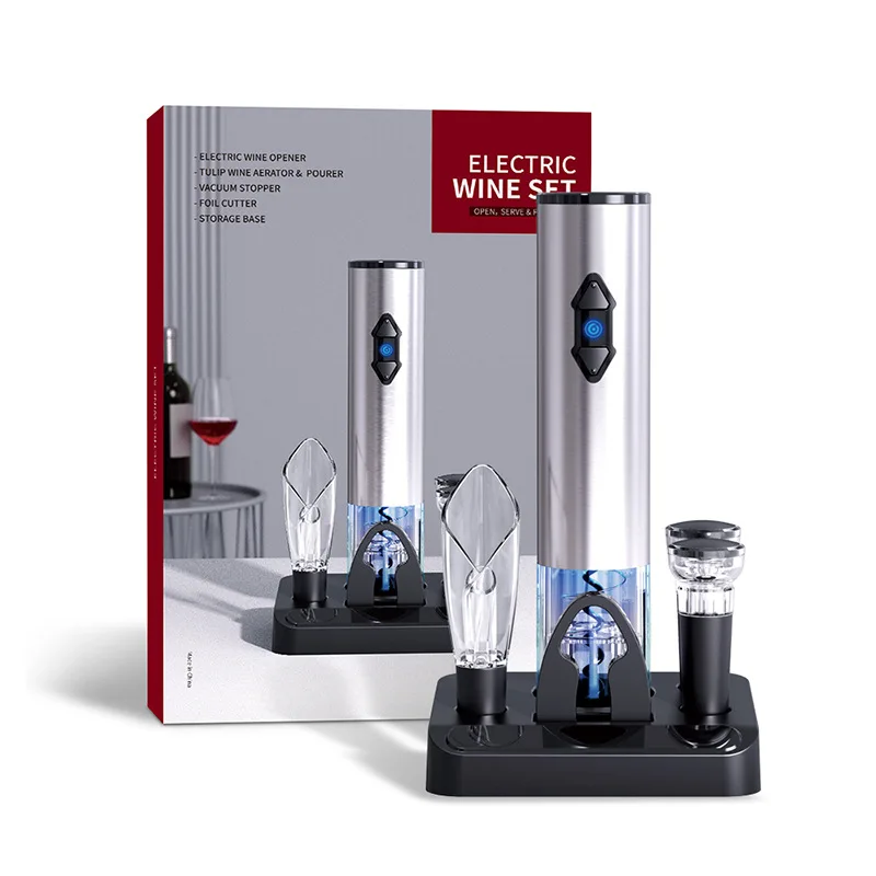 Smart high quality electric wine bottle opener set luxury business corporate executive gift set, Custom color
Smart high quality electric wine bottle opener set luxury business corporate executive gift set, Custom color
