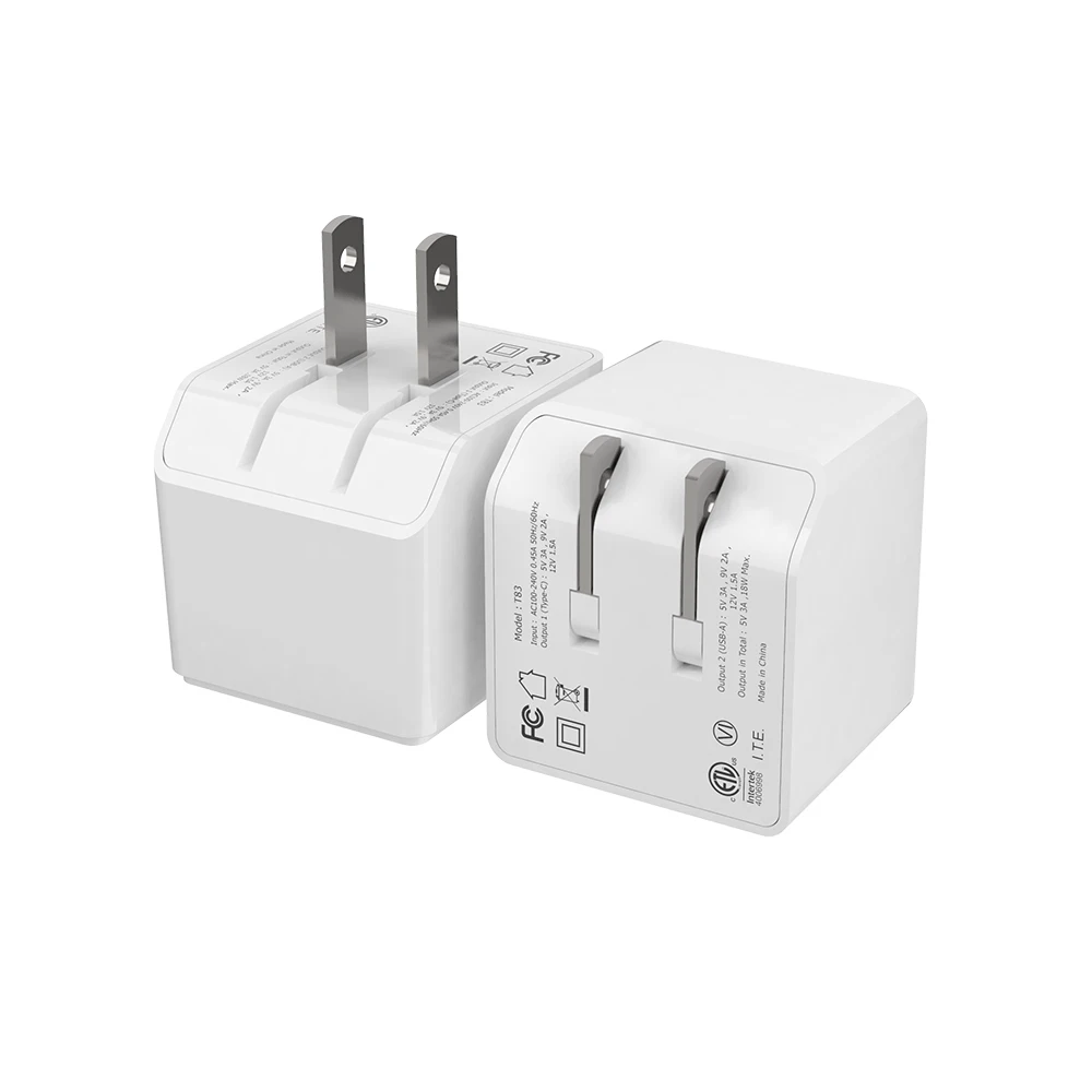 PD 18W + QC3.0 travel Mobile Phones Adapter 18w PD QC3.0 fast charger US plugs wall travel chargers +ETL certification
PD 18W + QC3.0 travel Mobile Phones Adapter 18w PD QC3.0 fast charger US plugs wall travel chargers +ETL certification