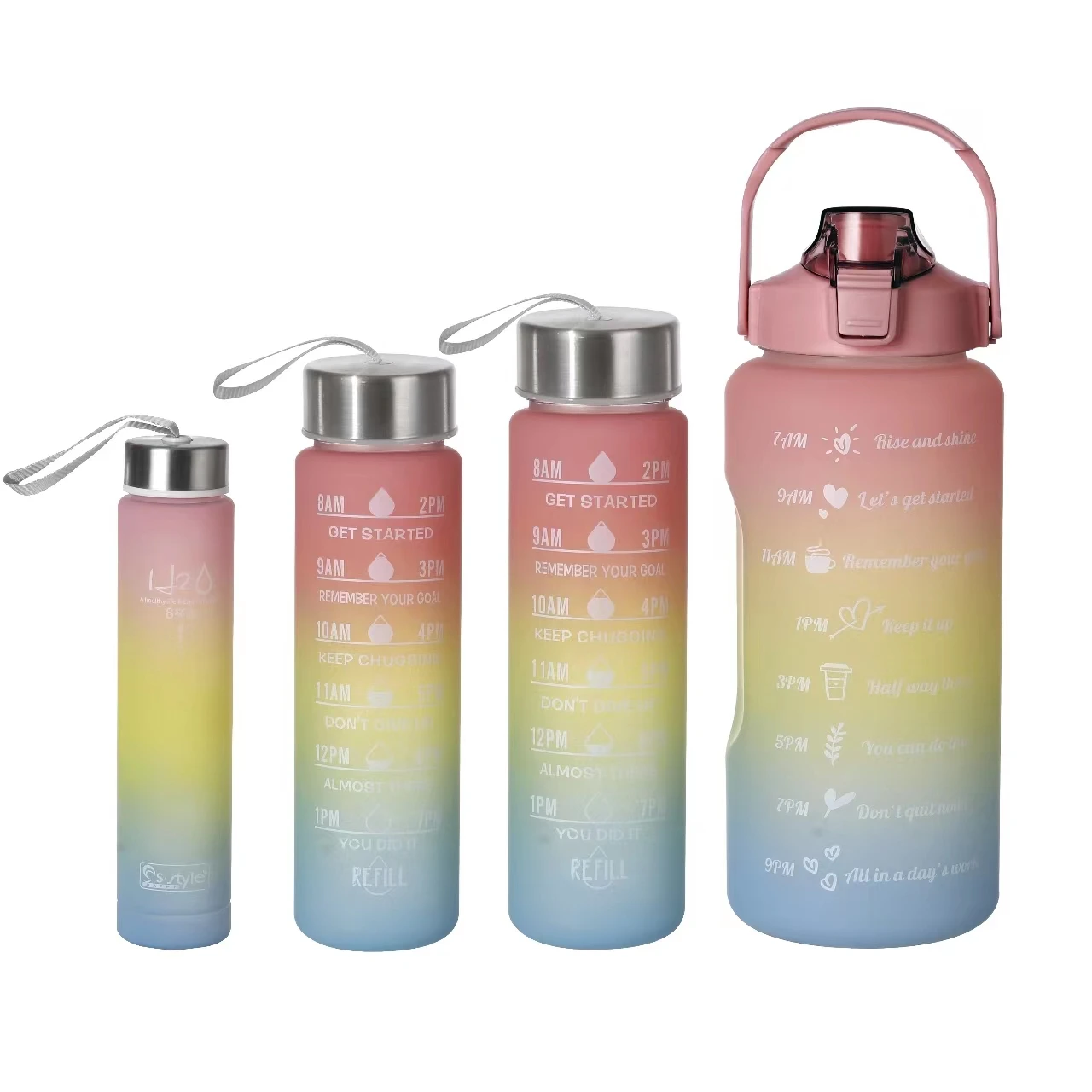 hot 3 set bottle children motivational water bottle sports plastic water bottle wholesale with Straw for kids school
hot 3 set bottle children motivational water bottle sports plastic water bottle wholesale with Straw for kids school