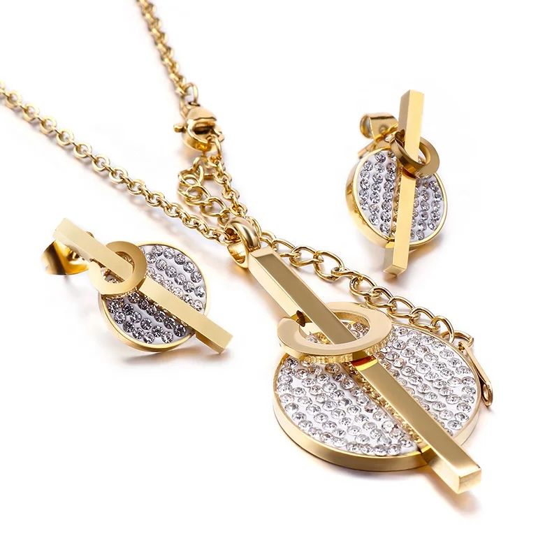 Ladies Stainless Steel Jewelry Set 2021 Fashion and Luxury Bride Wedding Gift Glittering Rhinestone Necklace Jewelry Set
Ladies Stainless Steel Jewelry Set 2021 Fashion and Luxury Bride Wedding Gift Glittering Rhinestone Necklace Jewelry Set