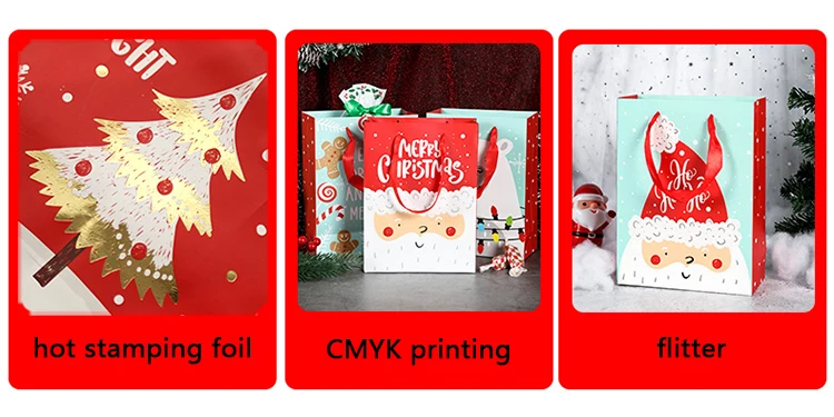 christmas art paper gift bags for packaging