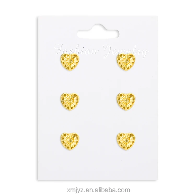 High-Preservation Gold-Plated 18K Brass Stud Earrings European And American Fashion Temperament Love Heart-Shaped Design
High-Preservation Gold-Plated 18K Brass Stud Earrings European And American Fashion Temperament Love Heart-Shaped Design