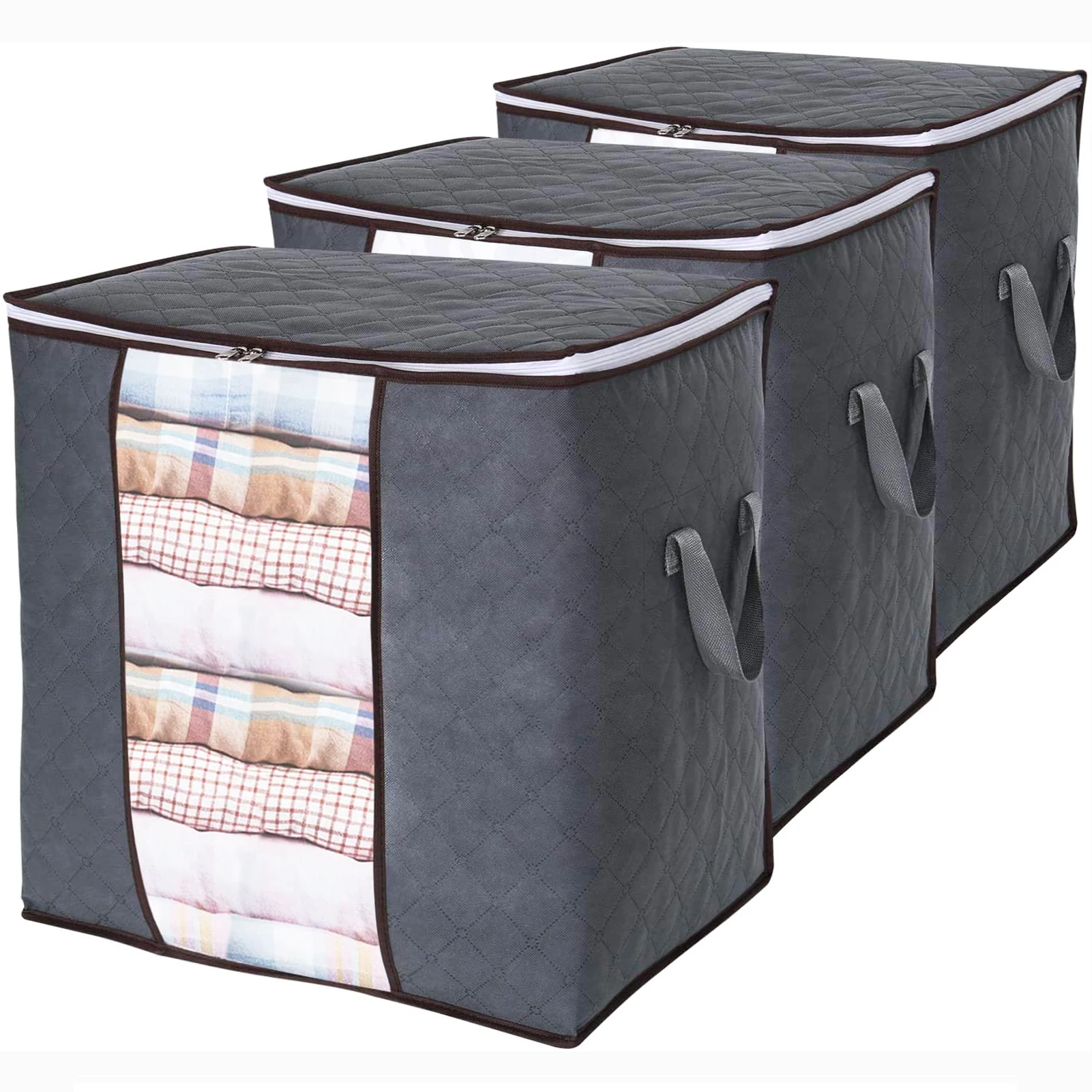 Large capacity clothes storage bag clear window folding bag clothes foldable storage bag organizer, As shown
Large capacity clothes storage bag clear window folding bag clothes foldable storage bag organizer, As shown