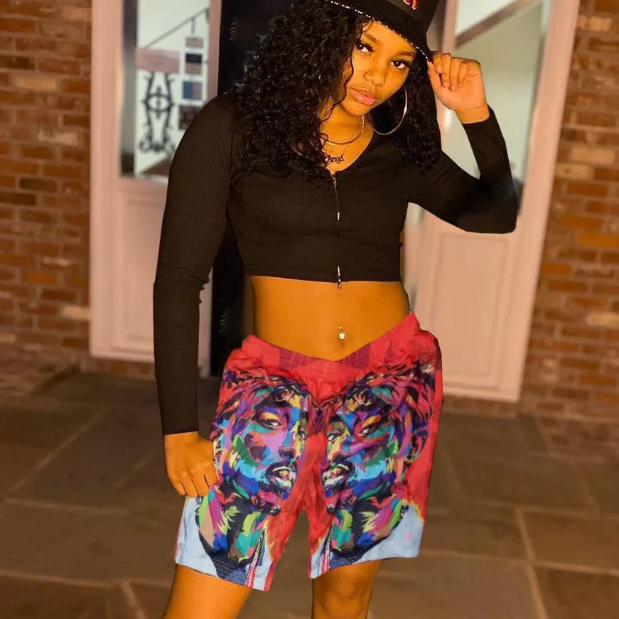 Hip-Pop Colorful Printed Two Piece Long Sleeve Short 2 Piece Set For Ladies Outfit Crop Top Pants Sets -CY, White,red,black
Hip-Pop Colorful Printed Two Piece Long Sleeve Short 2 Piece Set For Ladies Outfit Crop Top Pants Sets -CY, White,red,black