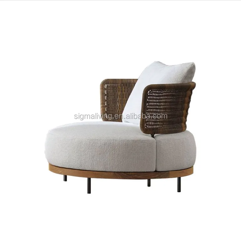 Garden sets outdoor patio wood living room sofa set L shaped sofa set furniture