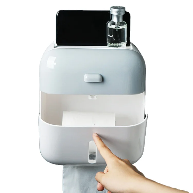 Punch-Free Roll Paper Tube Toilet Paper Box Waterproof Toilet Storage Hand Paper Box Toilet Tissue Box MZL
Punch-Free Roll Paper Tube Toilet Paper Box Waterproof Toilet Storage Hand Paper Box Toilet Tissue Box MZL