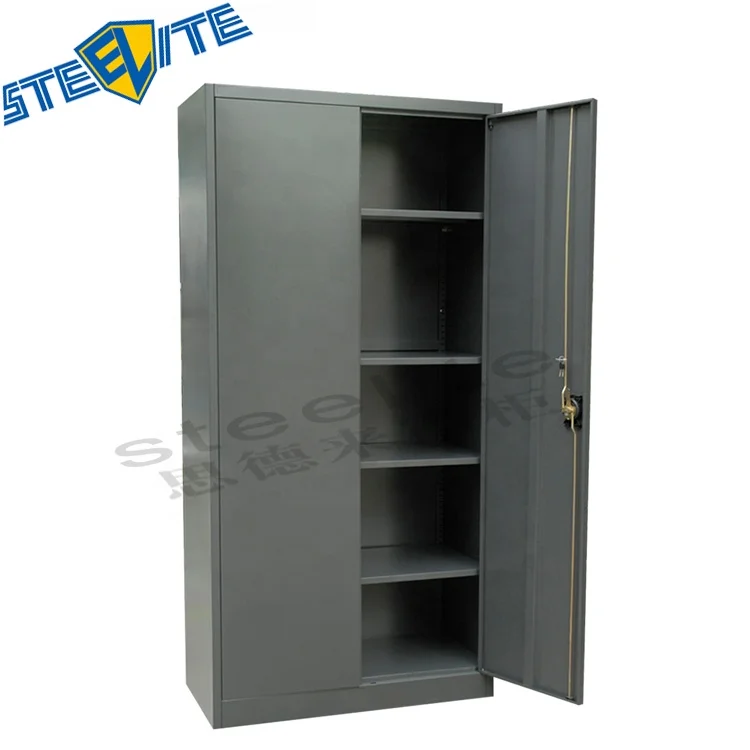 Tall Two Doors Light Grey Second Hand 5 Layers Steel Storage