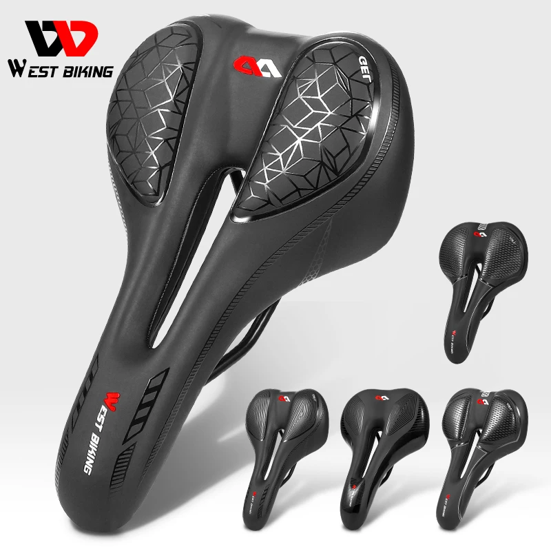 WEST BIKING Bicycle PU Leather Comfortable Saddle Bike Seat Waterproof Cycling Soft Saddle Professional Mountain Bicycle Saddle, Black
WEST BIKING Bicycle PU Leather Comfortable Saddle Bike Seat Waterproof Cycling Soft Saddle Professional Mountain Bicycle Saddle, Black