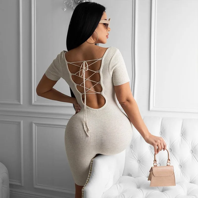 2021 Summer Club Jumpsuits Knitted Ribbed Skinny Bandage Backless Short Jumpsuit Romper For Women
2021 Summer Club Jumpsuits Knitted Ribbed Skinny Bandage Backless Short Jumpsuit Romper For Women