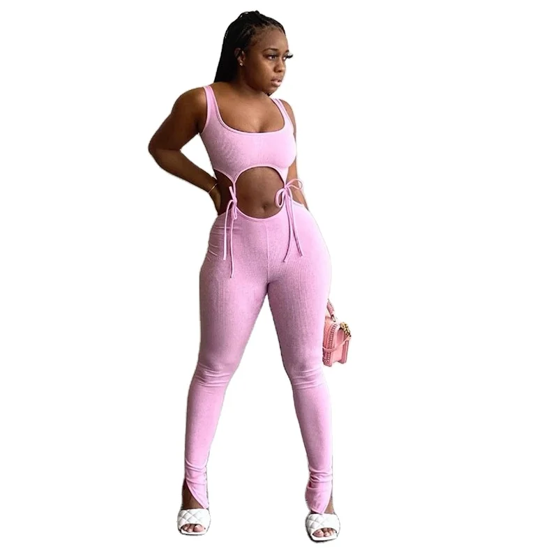 New Arrivals Summer Sexy Tight Hollow Out Lace-up Sleeveless Long Pant Jumpsuit for Women Casual One Piece yoga set
New Arrivals Summer Sexy Tight Hollow Out Lace-up Sleeveless Long Pant Jumpsuit for Women Casual One Piece yoga set