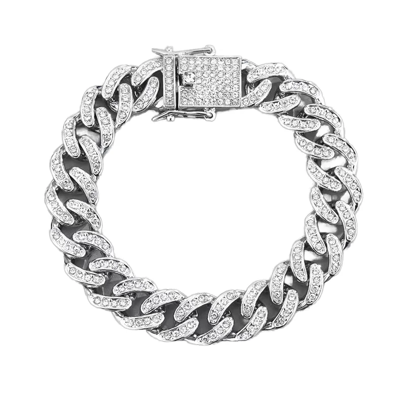 Men's Cuban Chain with Diamonds Fashion Personalized Bracelet Silver Gold Plated Hip Hop Jewelry
Men's Cuban Chain with Diamonds Fashion Personalized Bracelet Silver Gold Plated Hip Hop Jewelry