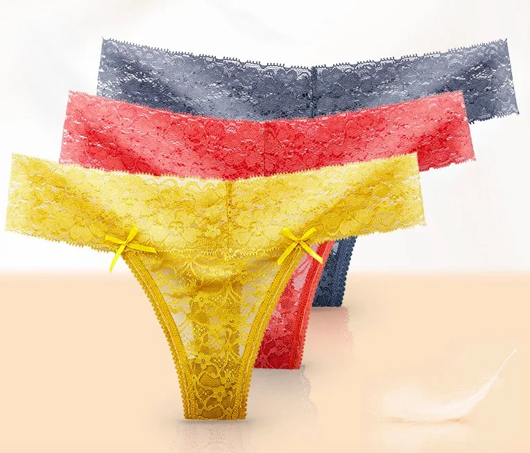 Sexy Lace Panties Female Underwear Thong Floral Lace Women Lingerie Breathable Briefs Low Waist G-String Transparent, Customized
Sexy Lace Panties Female Underwear Thong Floral Lace Women Lingerie Breathable Briefs Low Waist G-String Transparent, Customized