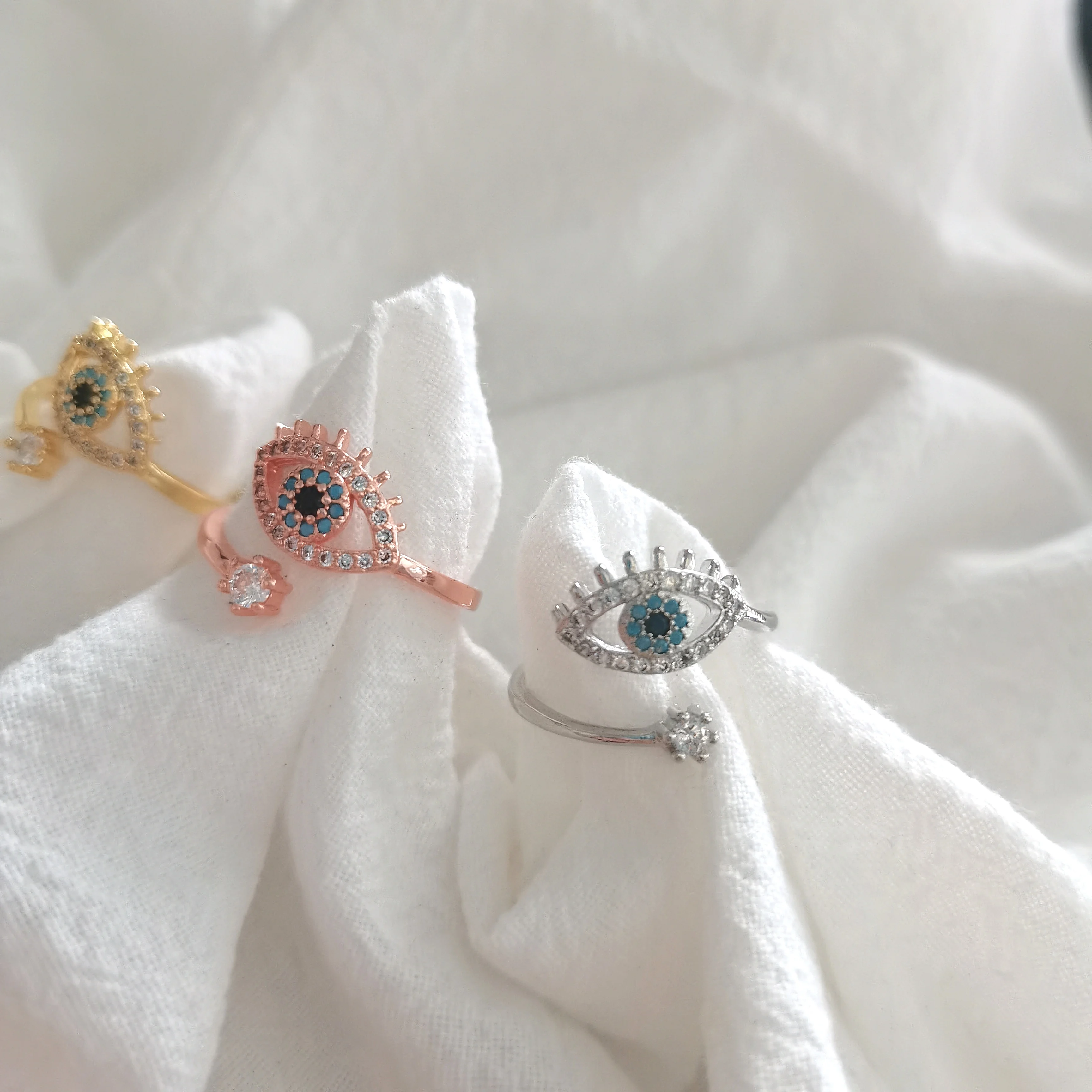 evil eye jewelry women Personalized brass Blue diamond ring Blue CZ Crystal 18K gold plated Evil Eye Ring
evil eye jewelry women Personalized brass Blue diamond ring Blue CZ Crystal 18K gold plated Evil Eye Ring
