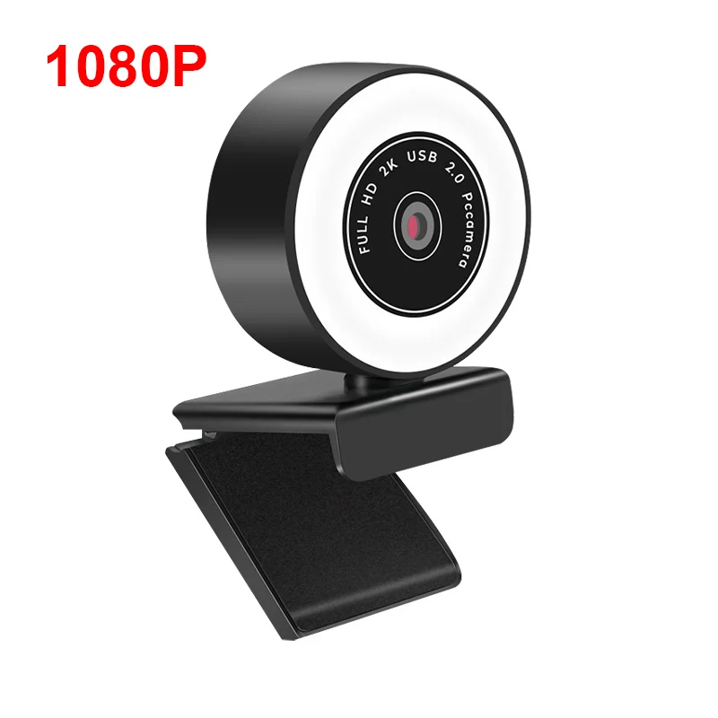 1080P Mini Webcam WebCam HD Fill Light Web Camera LED Light Camera Auto Focus With Microphone, Black
1080P Mini Webcam WebCam HD Fill Light Web Camera LED Light Camera Auto Focus With Microphone, Black