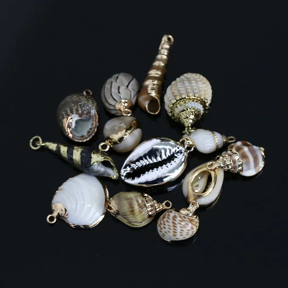 XULIN Hawaiian Nautral Gold Wrapped Conch Sea Shell Pendant For Beach Jewelry Making
XULIN Hawaiian Nautral Gold Wrapped Conch Sea Shell Pendant For Beach Jewelry Making