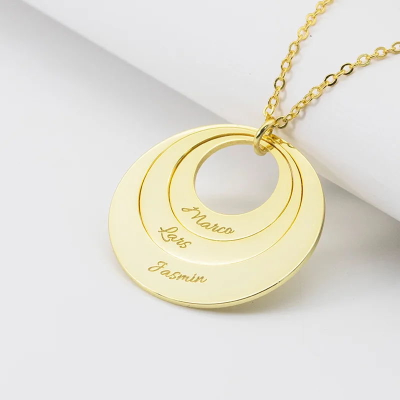 Hot alphabet name round necklace custom letter fashion stainless steel couple pendant necklace for ladies
Hot alphabet name round necklace custom letter fashion stainless steel couple pendant necklace for ladies
