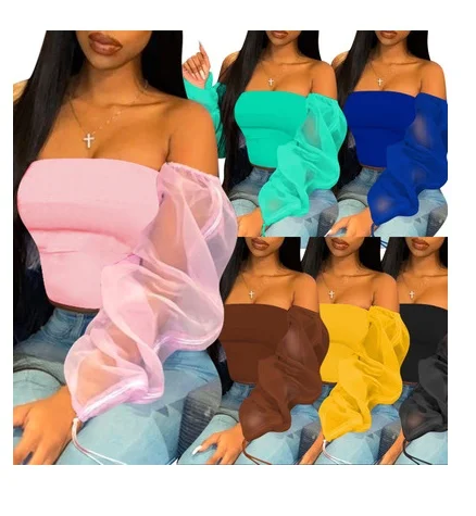 New Trendy Sexy Top Off-shoulder Women Clothing Tops Long Sleeve T Shirt Woman Shirts And Blouses, As picture or customized make
New Trendy Sexy Top Off-shoulder Women Clothing Tops Long Sleeve T Shirt Woman Shirts And Blouses, As picture or customized make