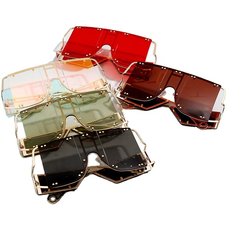 Oversized Fashion Square Sunglasses Women New Mirror Men Shades Glasses Luxury Metal Rivet Trend Unique Female Eyewear
Oversized Fashion Square Sunglasses Women New Mirror Men Shades Glasses Luxury Metal Rivet Trend Unique Female Eyewear
