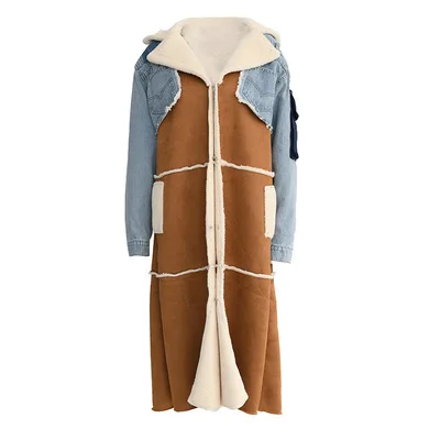 Womens Winter Clothing 2021 Thick Warm Coat Jean Jacket With Fur Patchwork Denim Long Coat Jacket
Womens Winter Clothing 2021 Thick Warm Coat Jean Jacket With Fur Patchwork Denim Long Coat Jacket