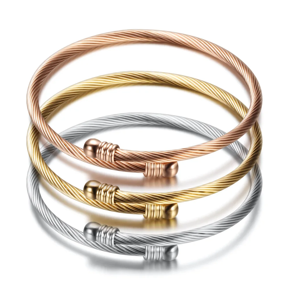 2021 Best Selling Simple Design Stainless Steel Cuff Bangle Adjustable Twist Rope Bracelets for Women
2021 Best Selling Simple Design Stainless Steel Cuff Bangle Adjustable Twist Rope Bracelets for Women
