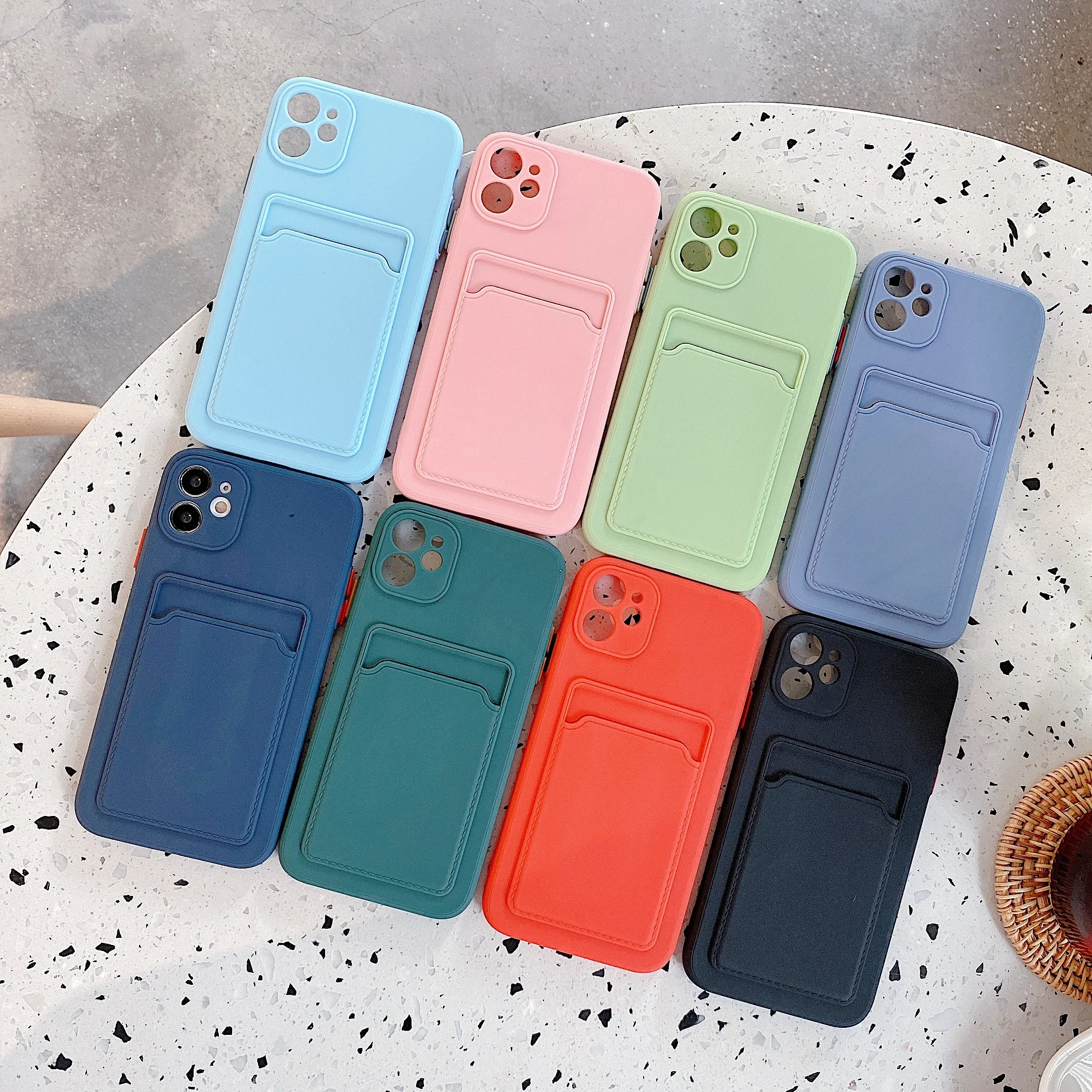 Phone Case Soft TPU Card Holder Back Cover Shockproof Mobile Phone Case for iPhone 12 Mini 5.4/12 12 Pro 6.1/12 Pro Max 6.7, Multi colors
Phone Case Soft TPU Card Holder Back Cover Shockproof Mobile Phone Case for iPhone 12 Mini 5.4/12 12 Pro 6.1/12 Pro Max 6.7, Multi colors