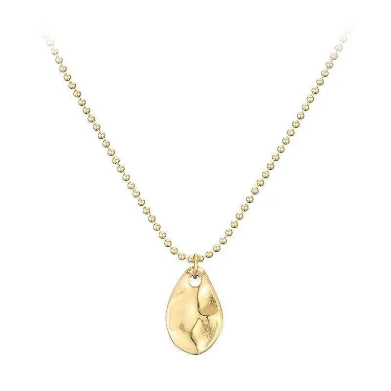 Wholesale Fashion Irregular Pendant Bead Ball Chain Water Drop Necklace Gold Plated, Gold color 
Wholesale Fashion Irregular Pendant Bead Ball Chain Water Drop Necklace Gold Plated, Gold color