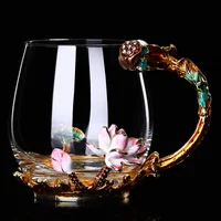 Creative Enamel Coffee Cup Mug Flower Tea Glass Cups for Hot and Cold Drinks Perfect Wedding Gift
Creative Enamel Coffee Cup Mug Flower Tea Glass Cups for Hot and Cold Drinks Perfect Wedding Gift