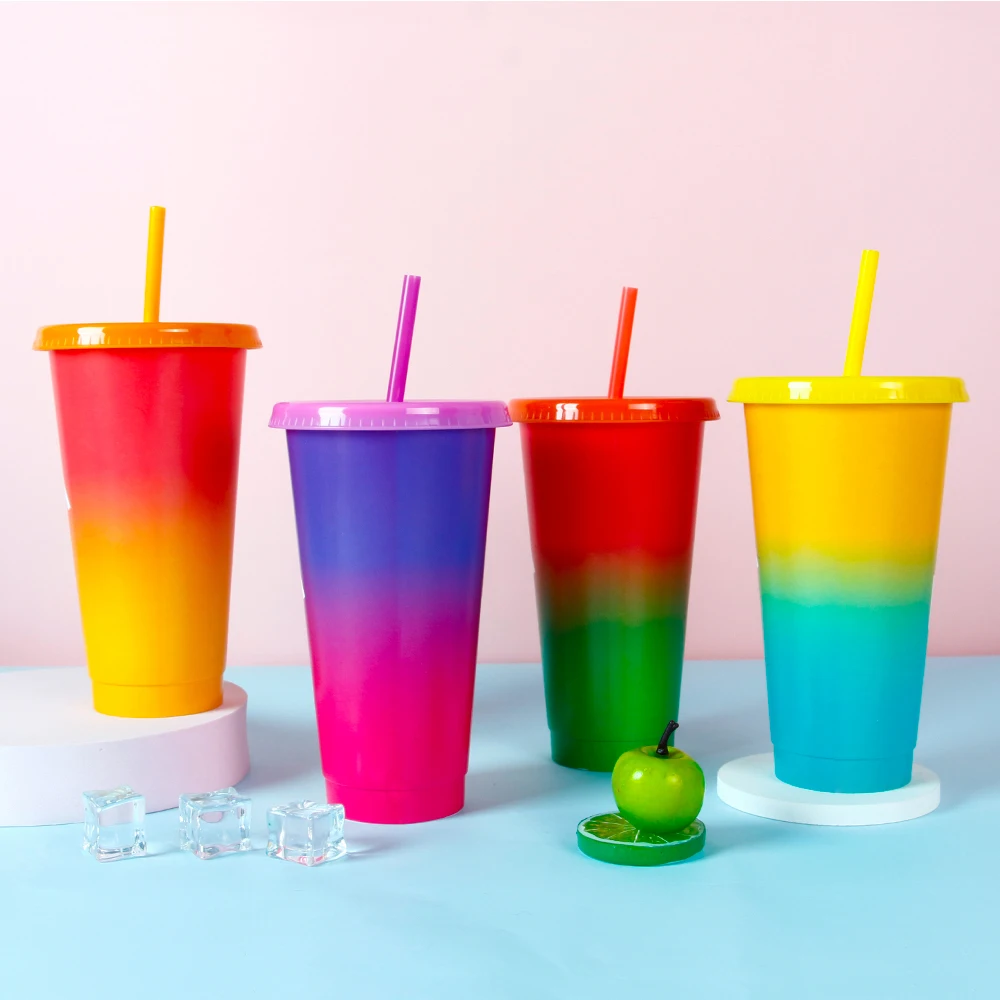 5PCS Custom white sublimation tea cold coffee plastic color changing cup, Tranparent clear
5PCS Custom white sublimation tea cold coffee plastic color changing cup, Tranparent clear