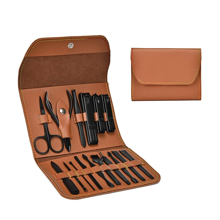 Portable Travel Grooming Care Tool Kits PU Leather Nail Clipper Tools Kit Manicure Pedicure Set for Women Men, Brown or customized
Portable Travel Grooming Care Tool Kits PU Leather Nail Clipper Tools Kit Manicure Pedicure Set for Women Men, Brown or customized