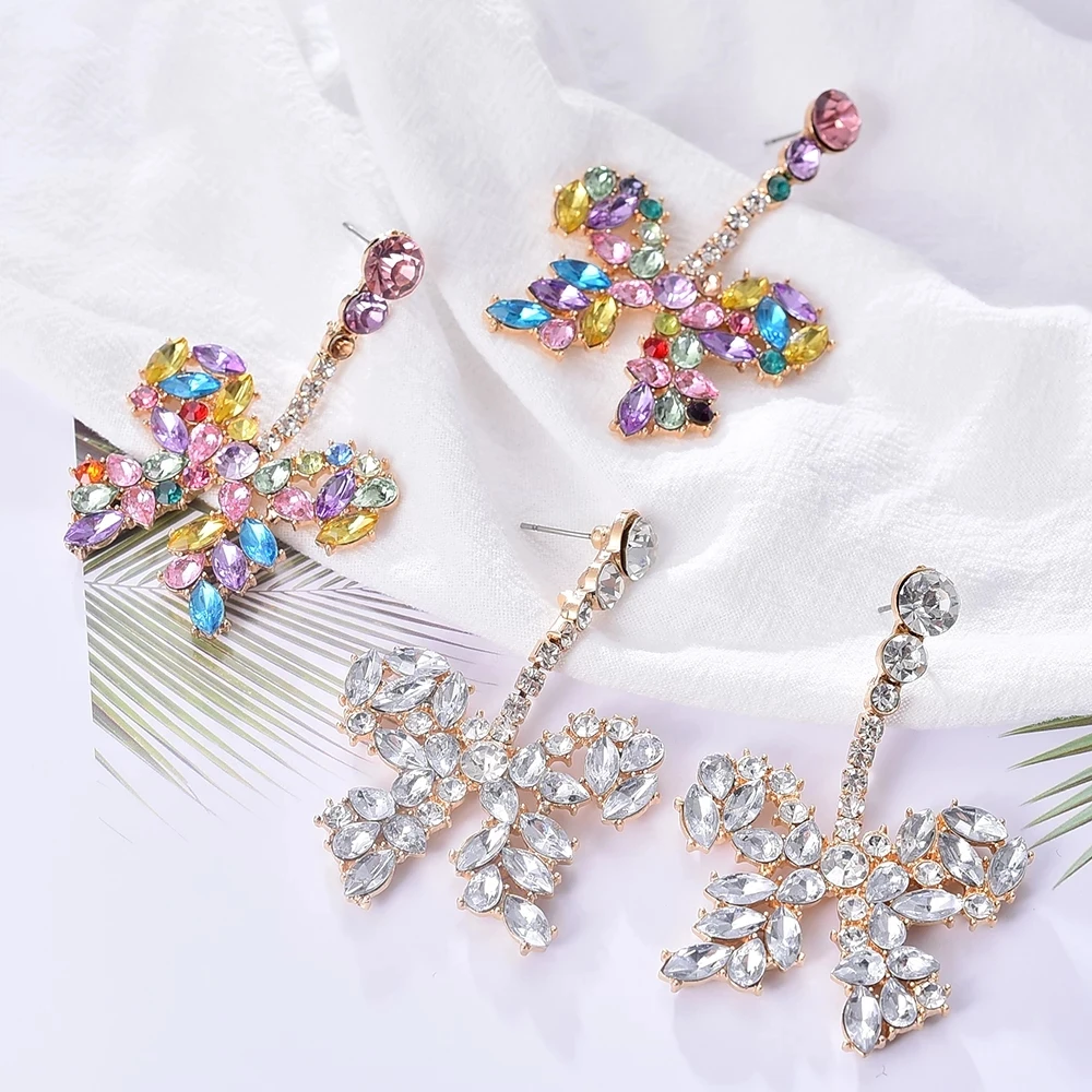 Sweet Colorful Earrings Statement Girls Party Jewelry High Quality New Fashion Women Crystal Butterfly Drop Earrings, Many colors fyi
Sweet Colorful Earrings Statement Girls Party Jewelry High Quality New Fashion Women Crystal Butterfly Drop Earrings, Many colors fyi